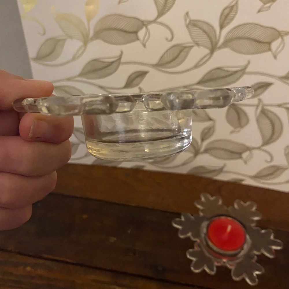 Crate&Barrel Winter Snowflake Tealight Holders